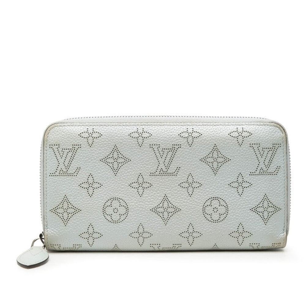 Louis Vuitton Monogram Mahina Leather Zippy Long Wallet Blue